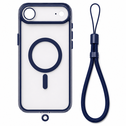 Magnetic Clear Case with Wrist Strap for iPhone 17 Air