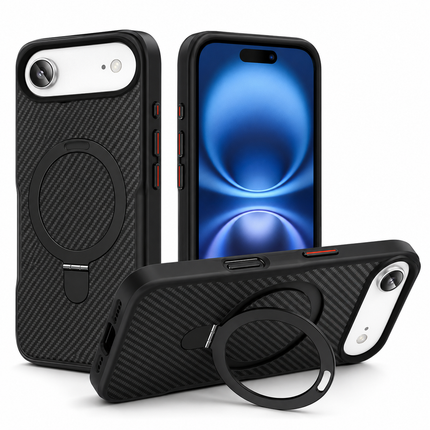 Carbon Fiber Magnetic Kickstand Case – for iPhone Air