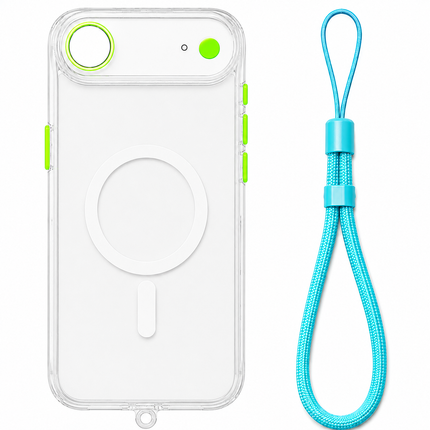 Magnetic Clear Case with Wrist Strap for iPhone 17 Air