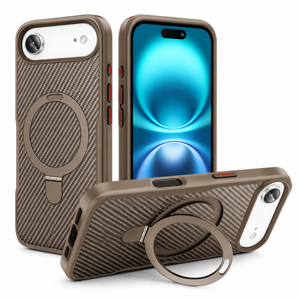 Carbon Fiber Magnetic Kickstand Case – for iPhone Air