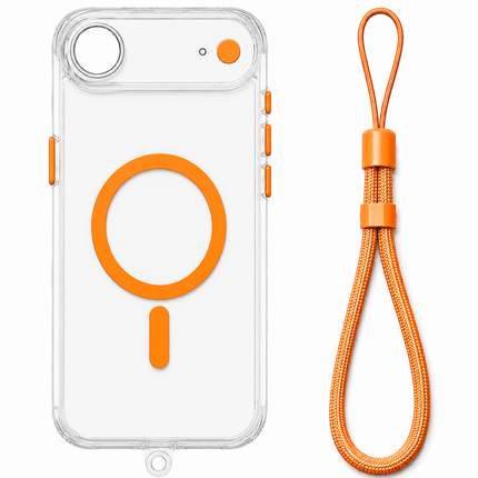 Magnetic Clear Case with Wrist Strap for iPhone 17 Air