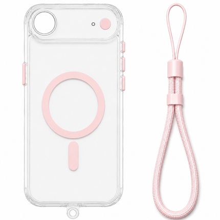 Magnetic Clear Case with Wrist Strap for iPhone 17 Air