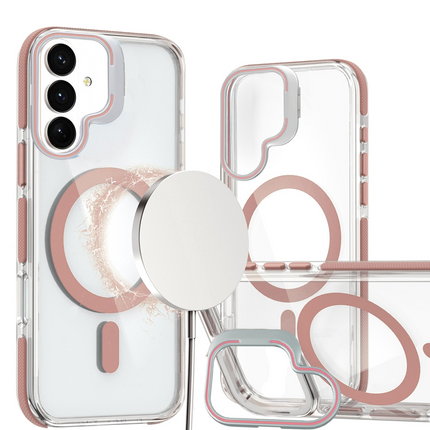 Thin Magnetic Clear Case with Camera Stand Kickstand for Galaxy S26 Plus