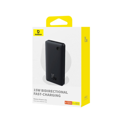 Baseus Airpow Lite 10,000mAh Power Bank – 15W Fast Charge
