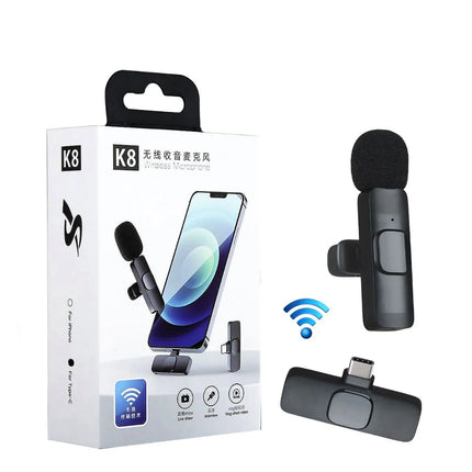 Micrófono inalámbrico USB-C con receptor y empaque